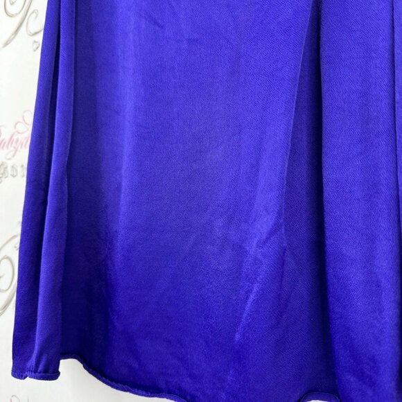 Floreat loved by Anthropologie tank top royal purple velvet velour detail neck - Picture 2 of 8